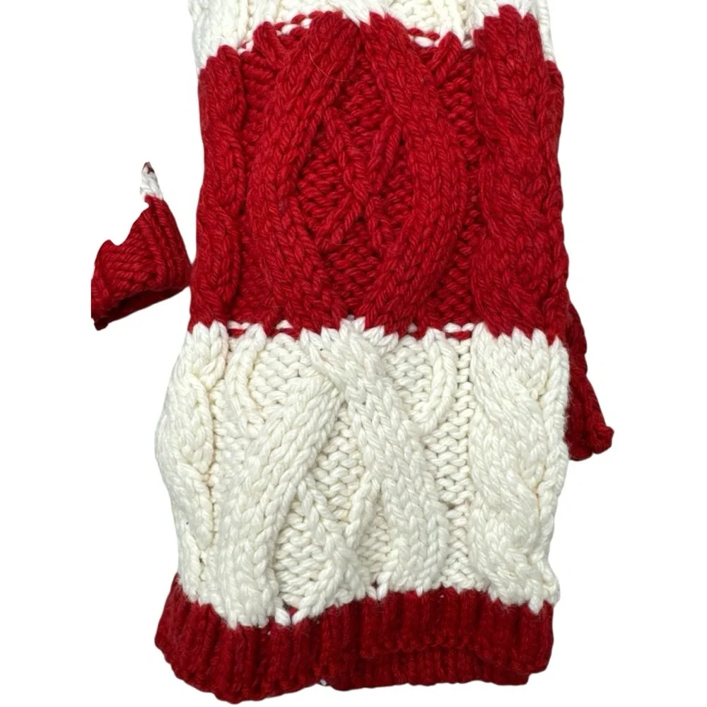 Abercrombie Red White Scarf and Beanie Preppy - Picture 2 of 5